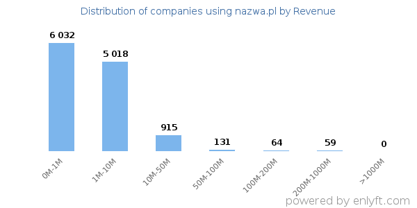 nazwa.pl clients - distribution by company revenue